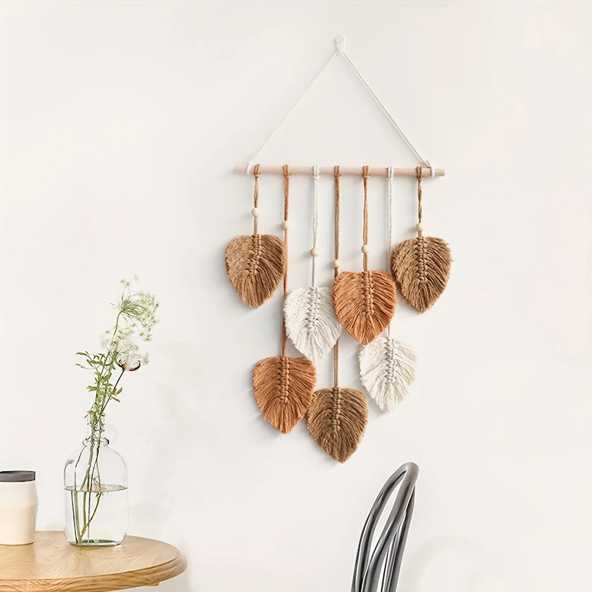 Boho Macrame Leaf Garland Wall Decor