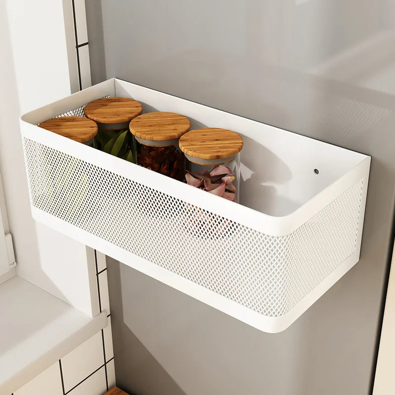 Magnetic Fridge Organizer Shelf – Side Hanging Storage Rack