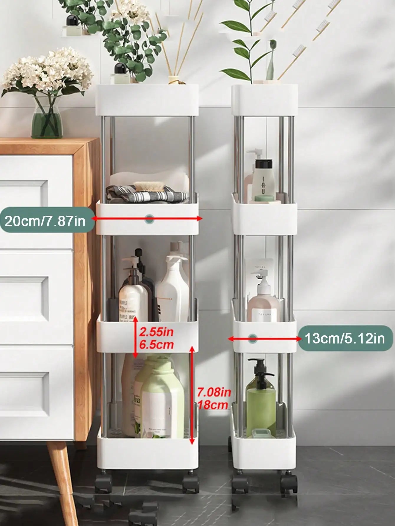 Movable Slim Storage Cart