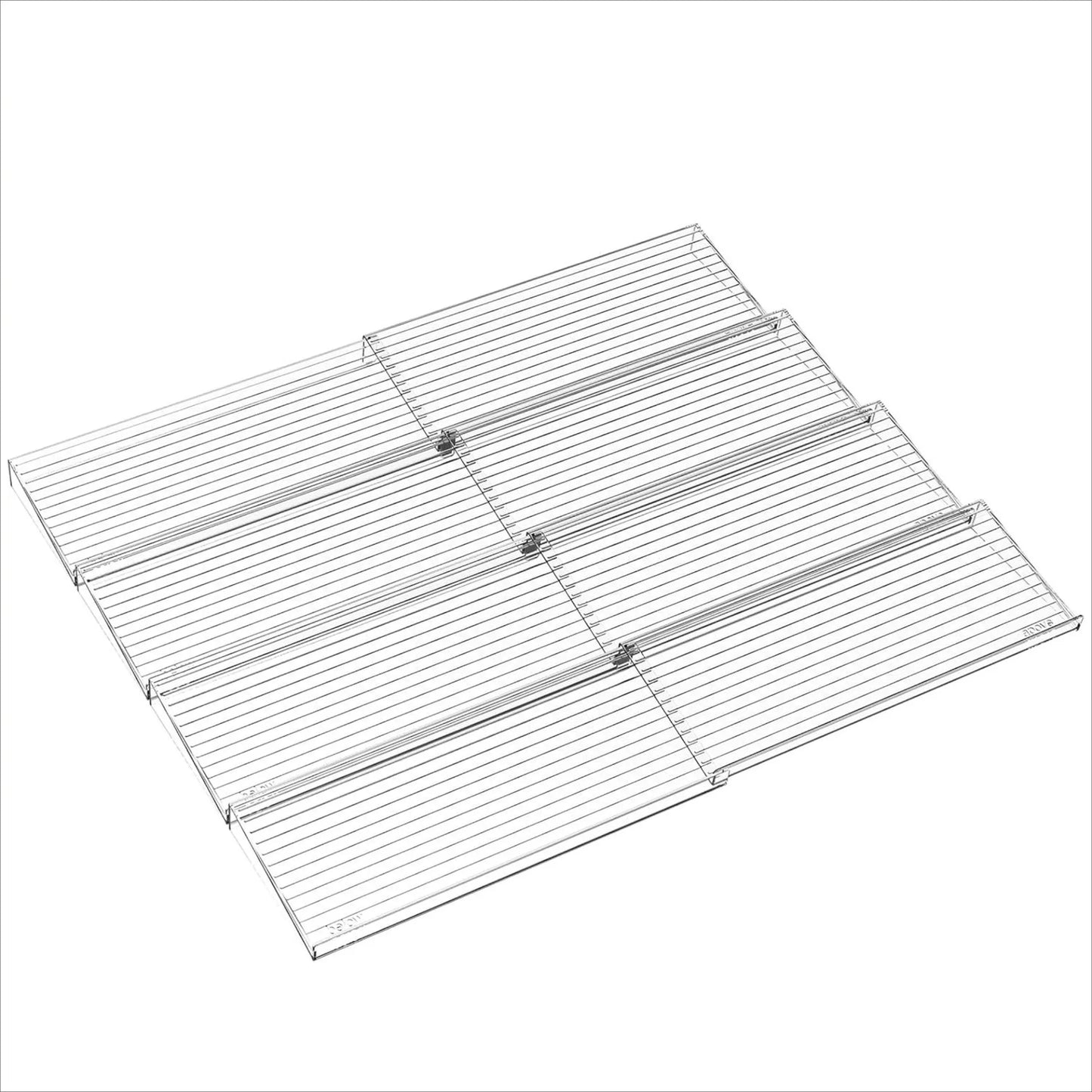 Expandable Acrylic Spice Drawer Organizer – Adjustable Tiered Rack