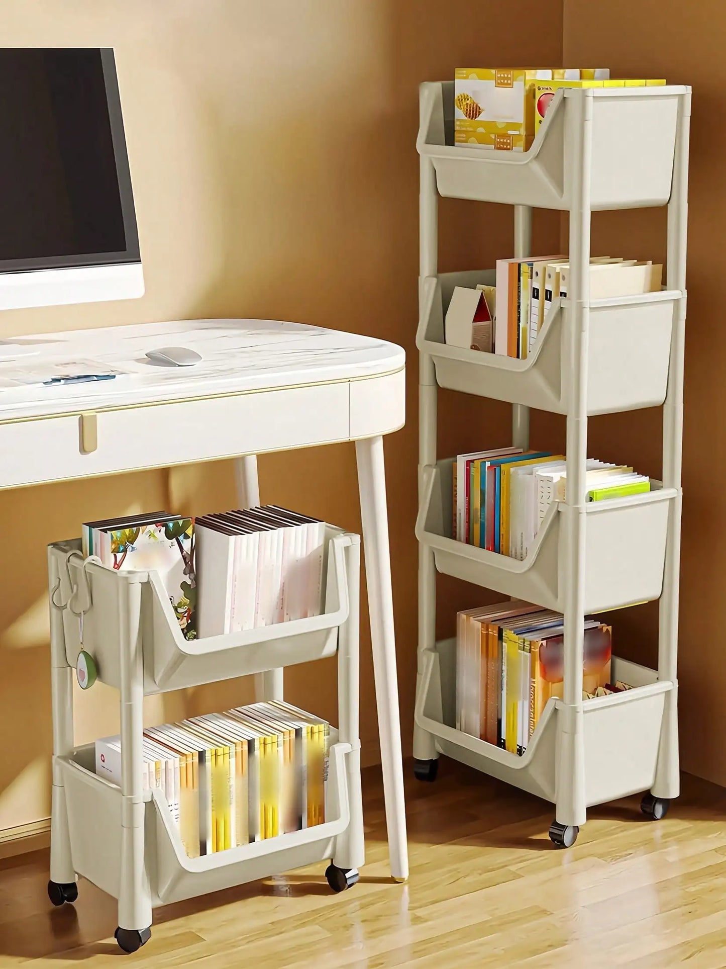 Rolling Utility Cart with Wheels – Multi-Purpose Storage Organizer