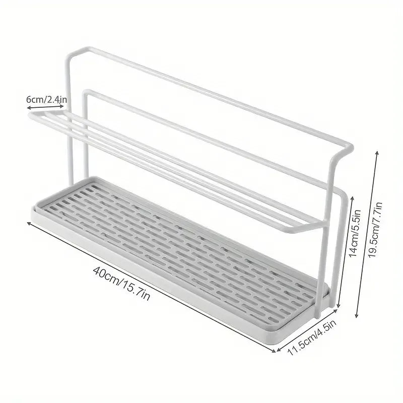2-Tier Stainless Steel Drying Rack with Drain Tray
