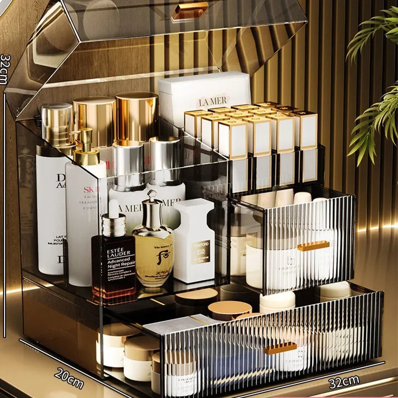 Clear Acrylic Makeup Organizer with Drawers