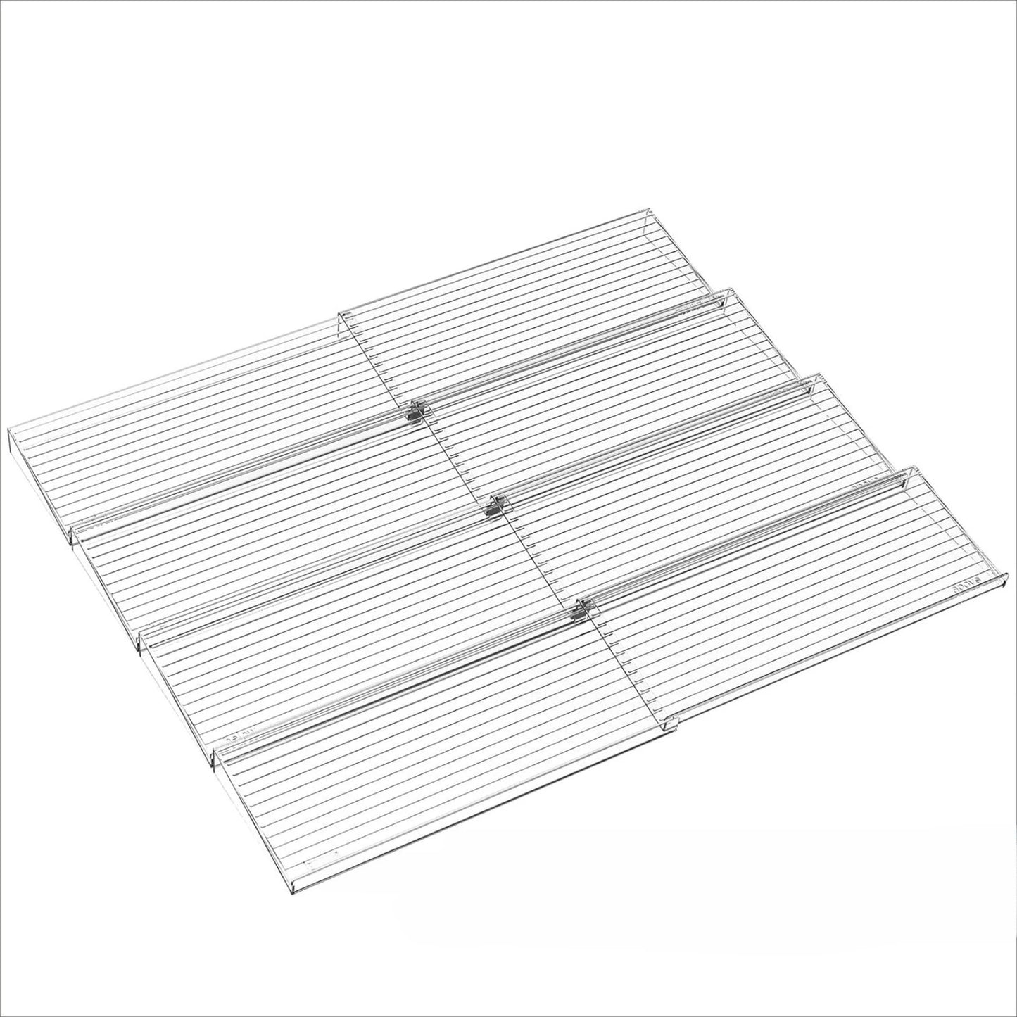 Expandable Acrylic Spice Drawer Organizer – Adjustable Tiered Rack