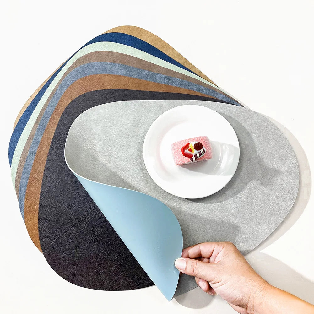 Nordic Style Leather Table Mat