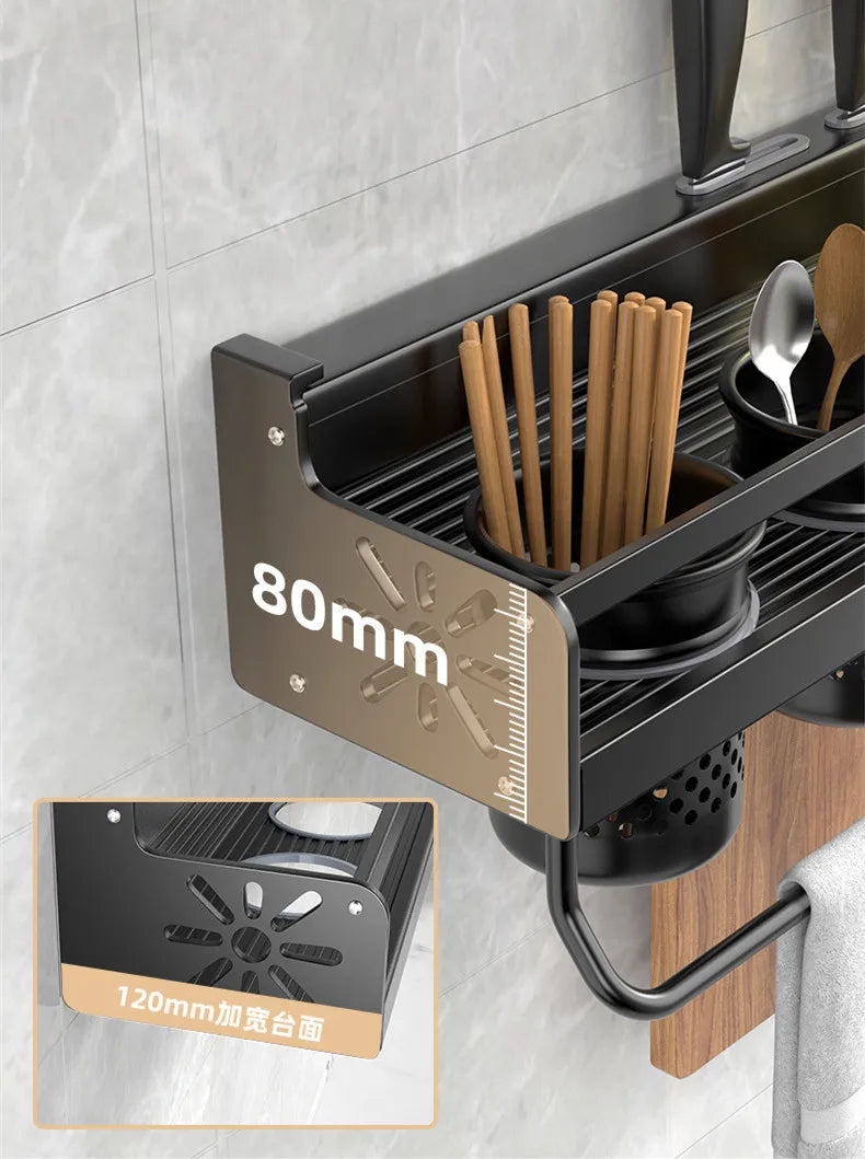 Kitchen Knife & Spice Organizer Rack