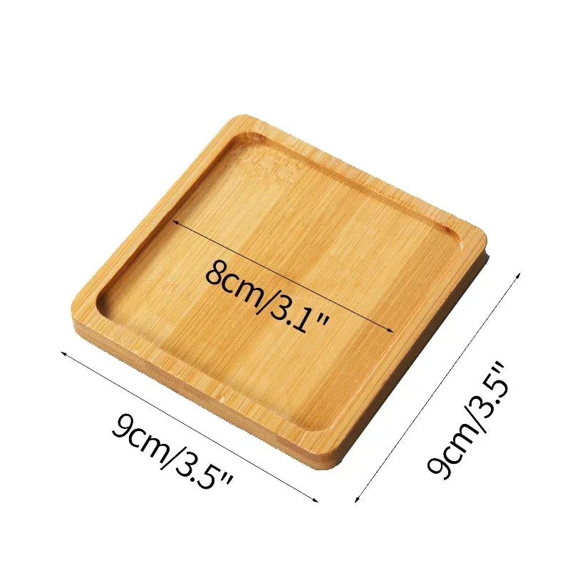 Natural Bamboo Coaster Tray