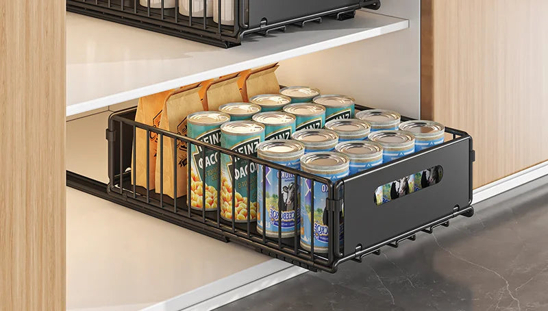 Pull-Out Kitchen Sink Storage Rack