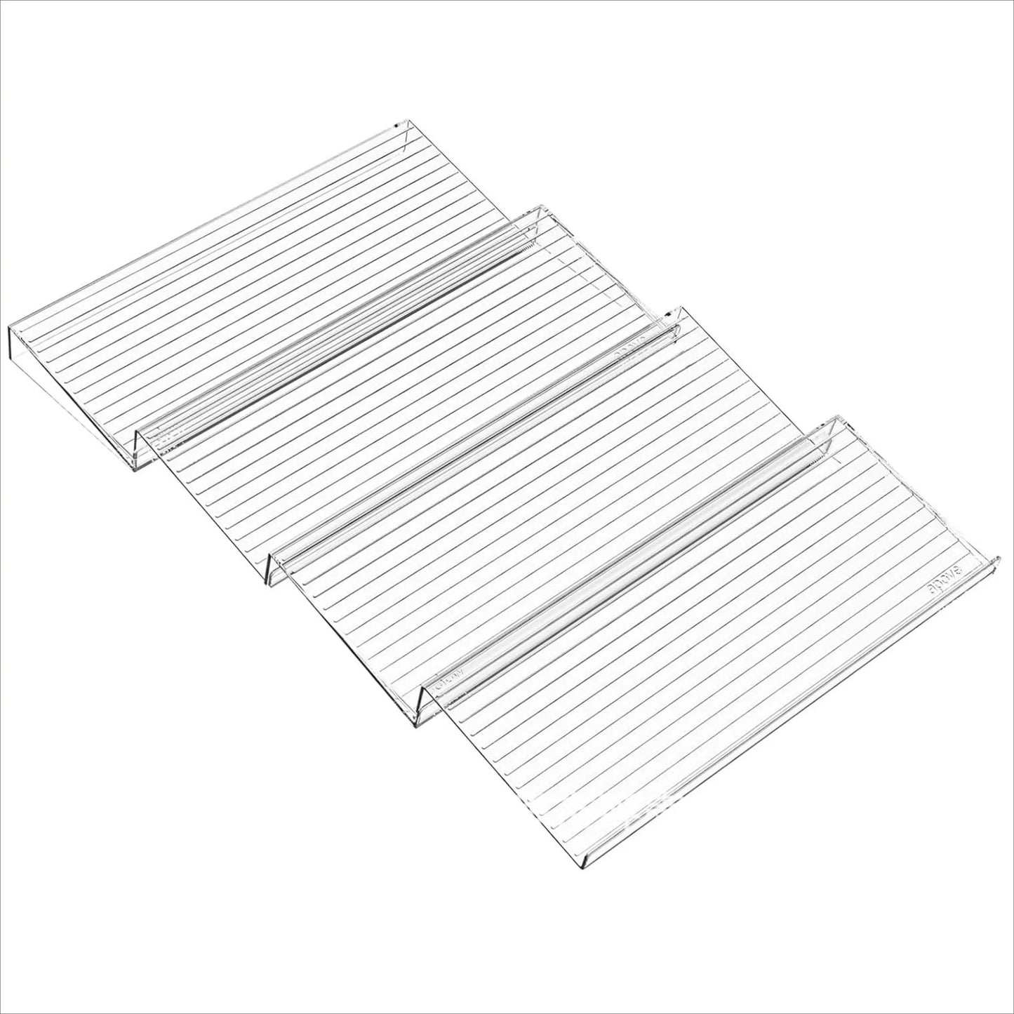Expandable Acrylic Spice Drawer Organizer – Adjustable Tiered Rack