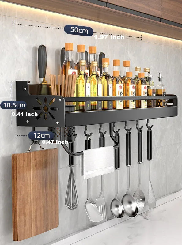 Kitchen Knife & Spice Organizer Rack