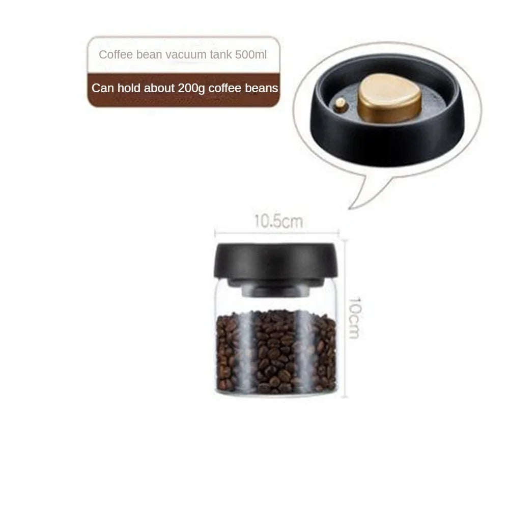 Vacuum Airtight Glass Coffee Container