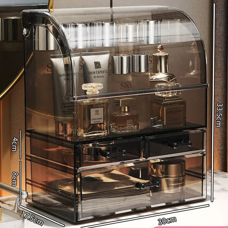 Clear Acrylic Makeup Organizer with Drawers