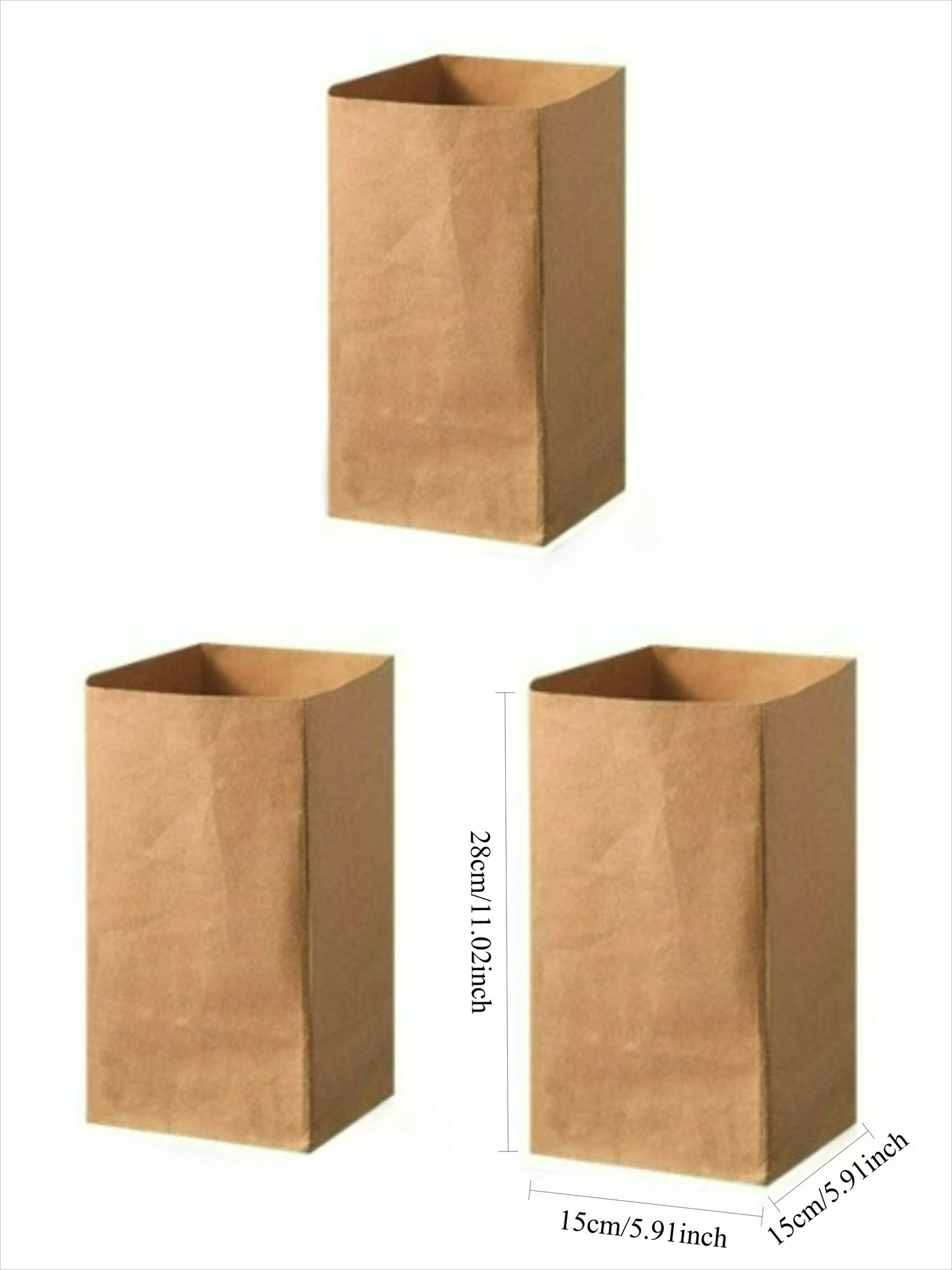 Washable Kraft Paper Bags Set