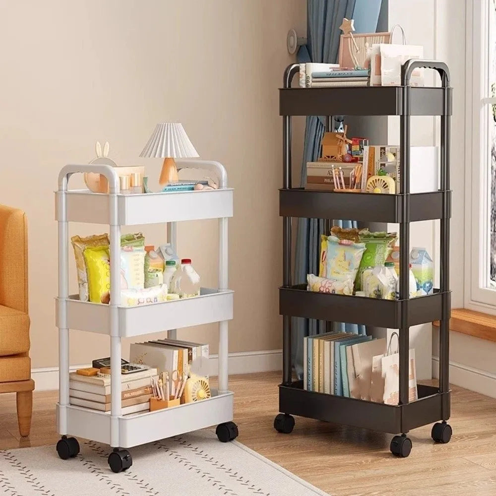 Mobile Storage Trolley – Large Capacity Snack & Kitchen Organizer Rack