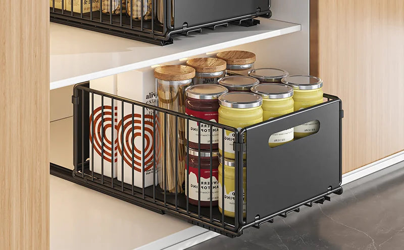 Pull-Out Kitchen Sink Storage Rack