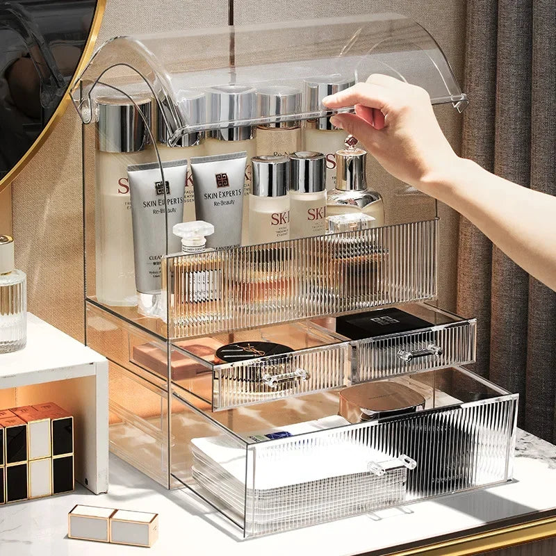 Clear Acrylic Makeup Organizer with Drawers