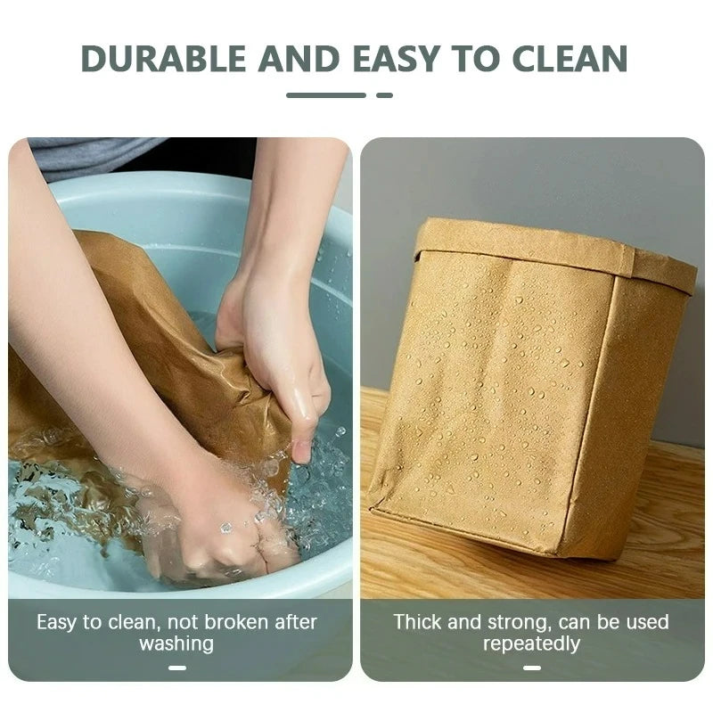 Washable Kraft Paper Bags Set