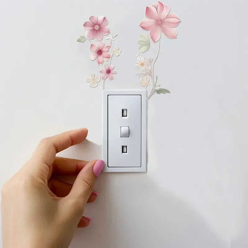 Flower Switch Wall Sticker