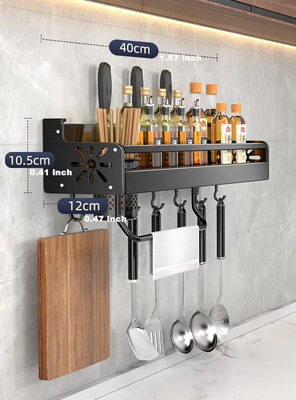 Kitchen Knife & Spice Organizer Rack