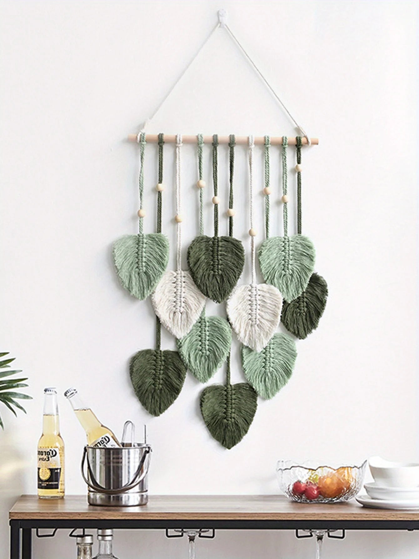 Boho Macrame Leaf Garland Wall Decor