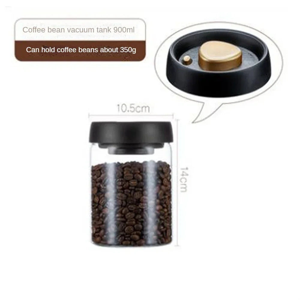 Vacuum Airtight Glass Coffee Container