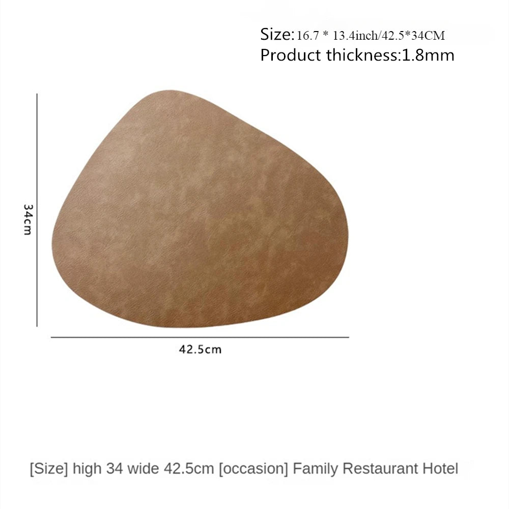 Nordic Style Leather Table Mat