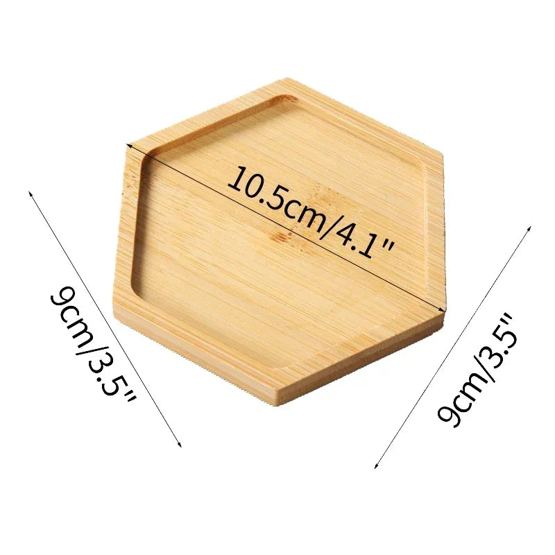 Natural Bamboo Coaster Tray