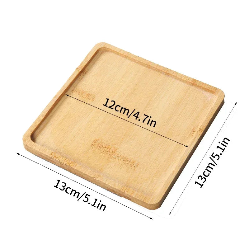 Natural Bamboo Coaster Tray