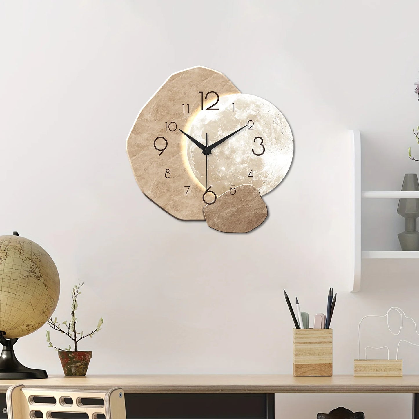 Homevia Modern Silent Wooden Wall Clock