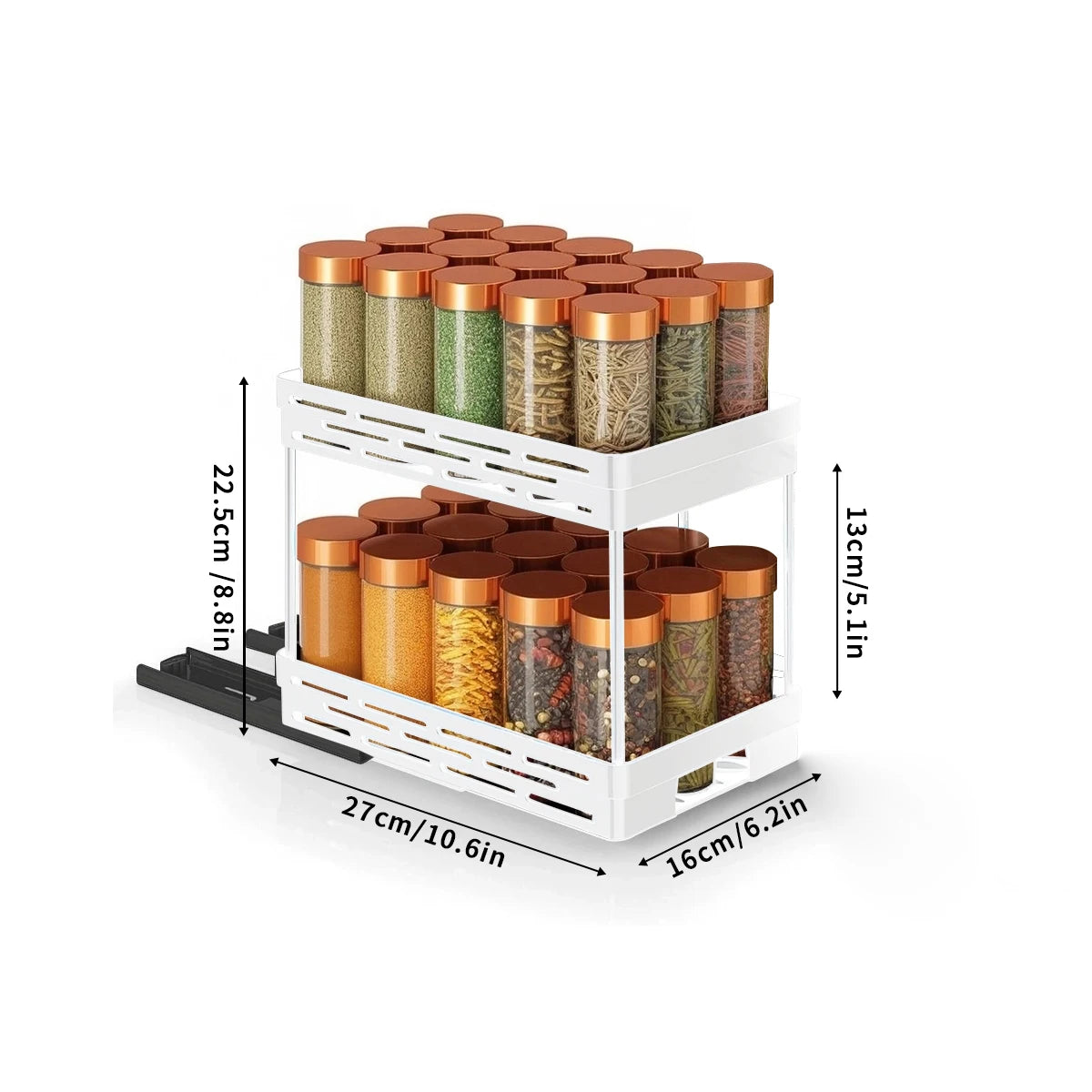 Pull-Out Double Layer Kitchen Organizer
