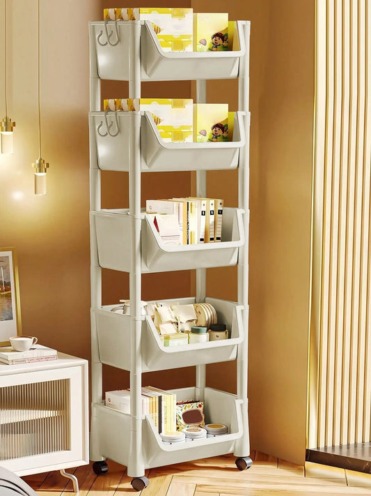 Rolling Utility Cart with Wheels – Multi-Purpose Storage Organizer