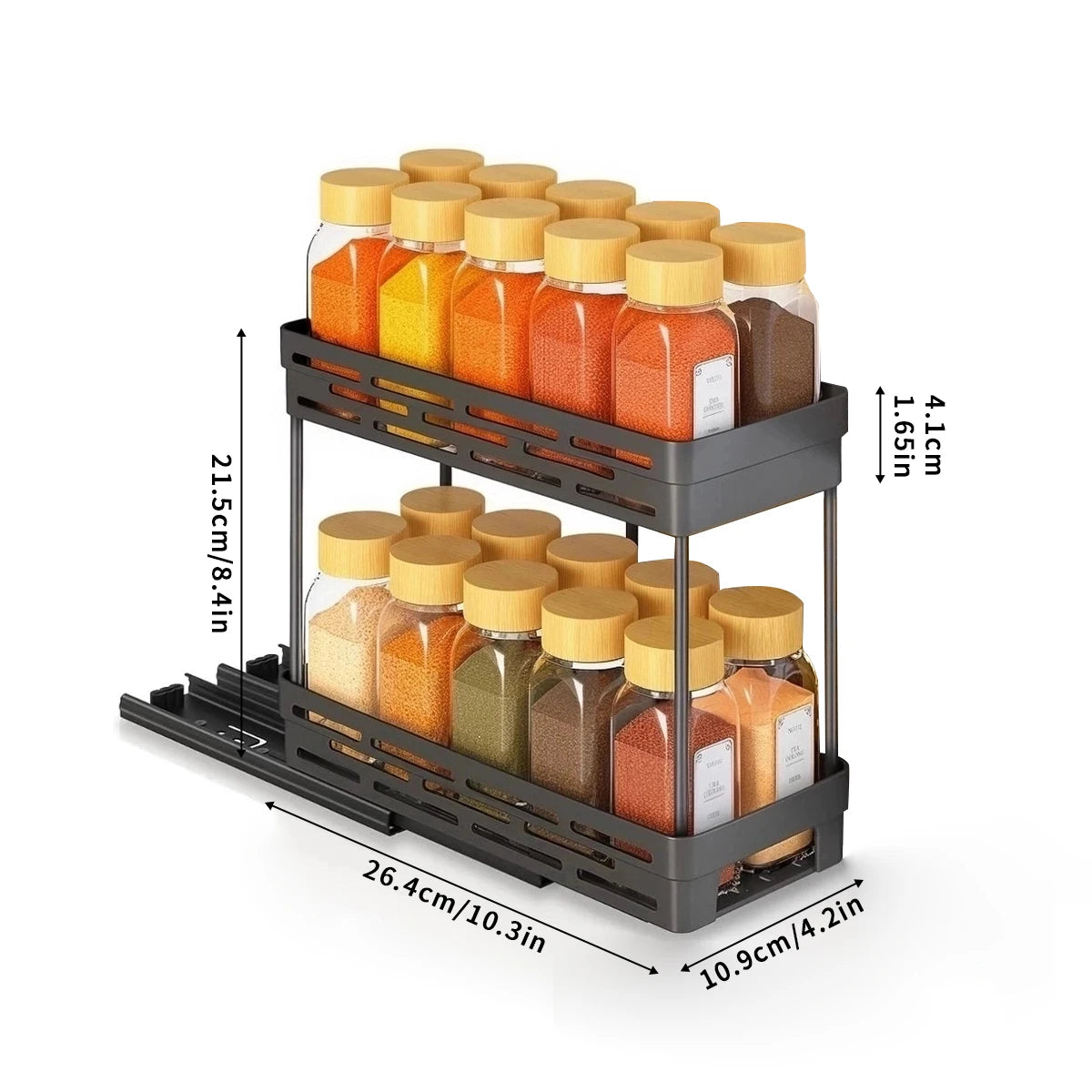 Pull-Out Double Layer Kitchen Organizer