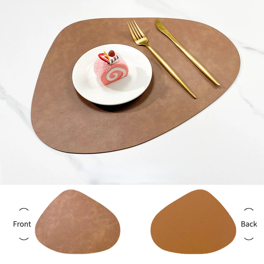 Nordic Style Leather Table Mat