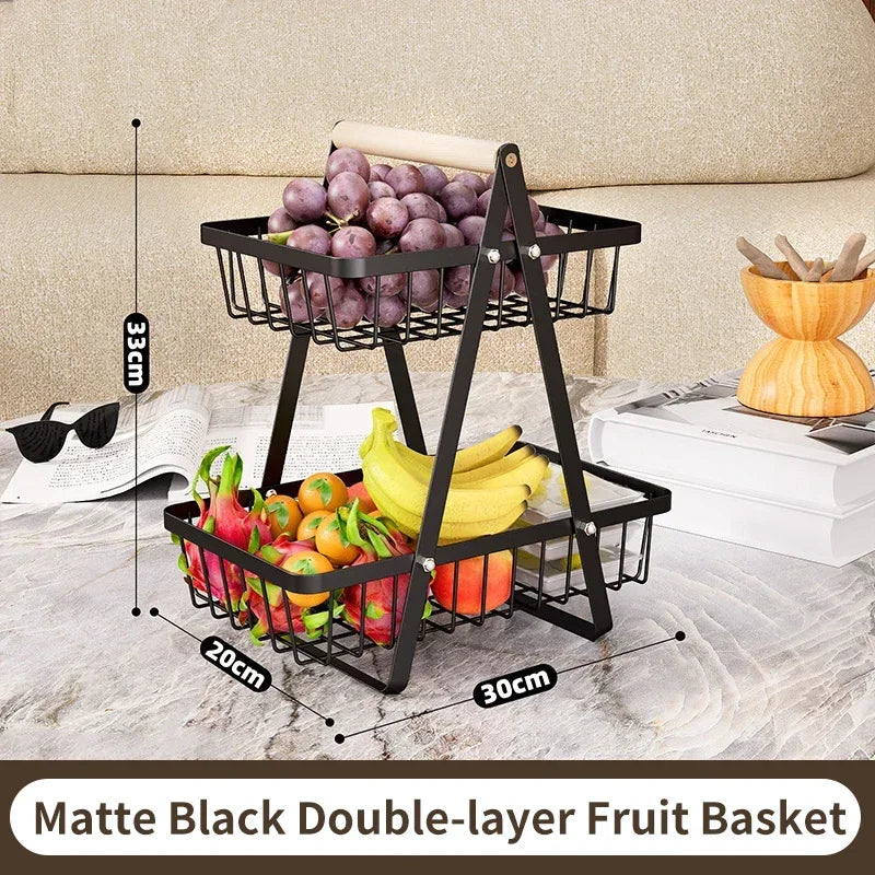 3-Tier Fruit Basket Organizer – Multi-Layer Snack & Storage Rack