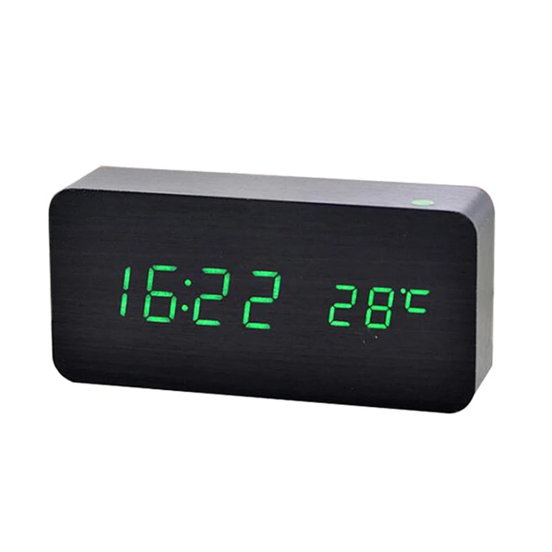 Modern Wooden LED Digital Alarm Clock