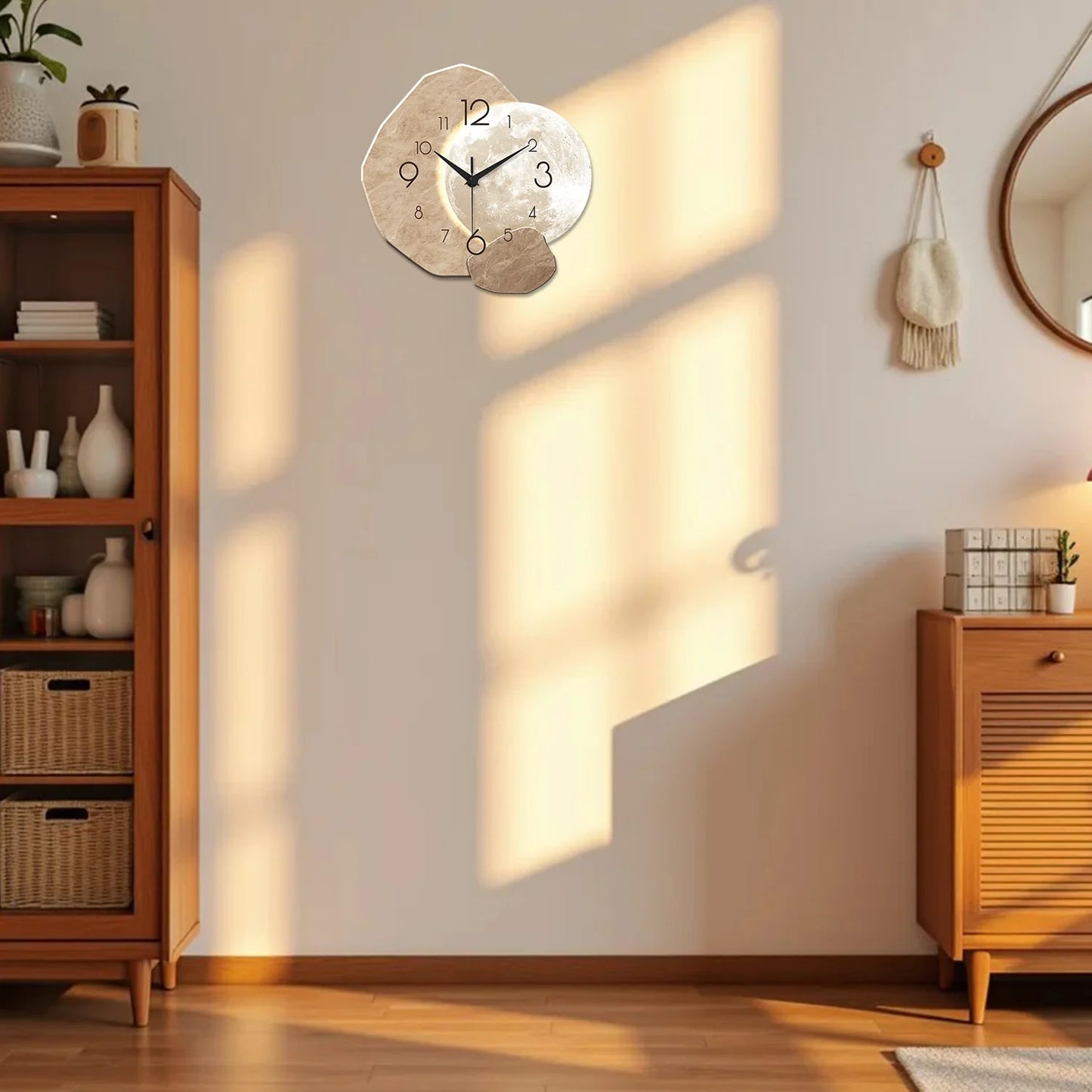 Homevia Modern Silent Wooden Wall Clock