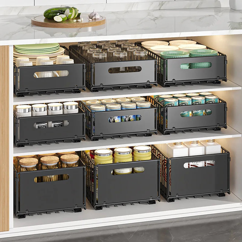 Pull-Out Kitchen Sink Storage Rack