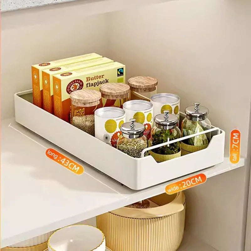 Pull-Out Cabinet Organizer with Sliding Rail