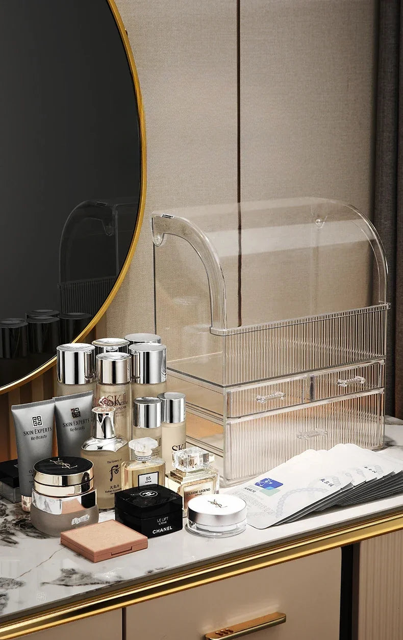 Clear Acrylic Makeup Organizer with Drawers