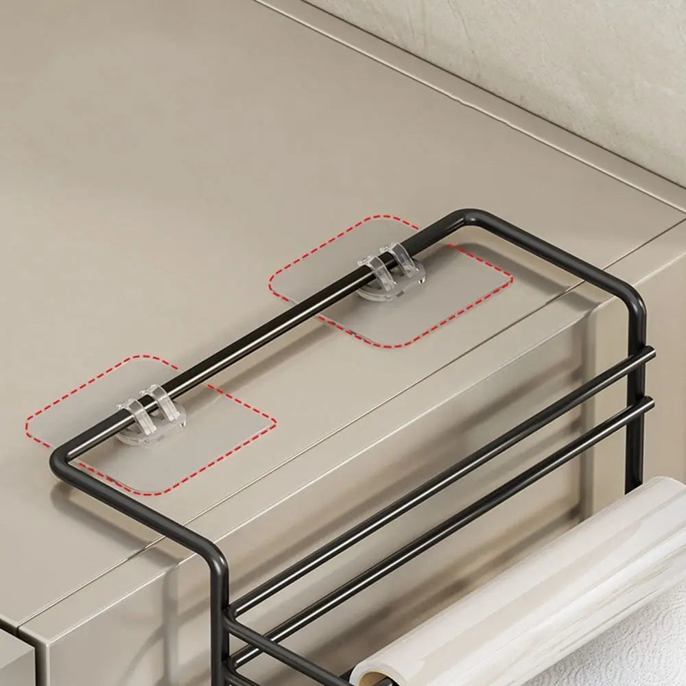 No-Drill Carbon Steel Refrigerator Side Shelf