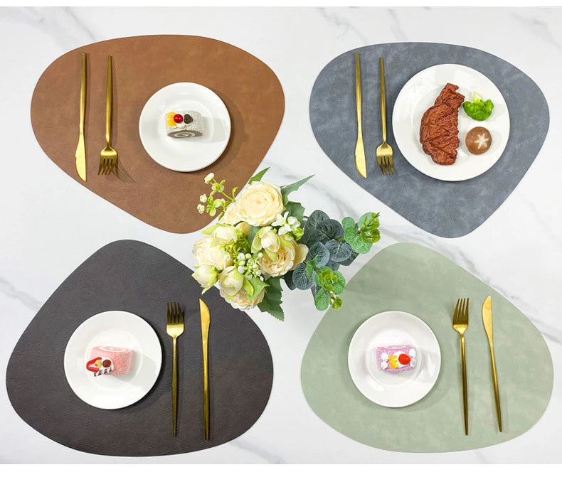 Nordic Style Leather Table Mat