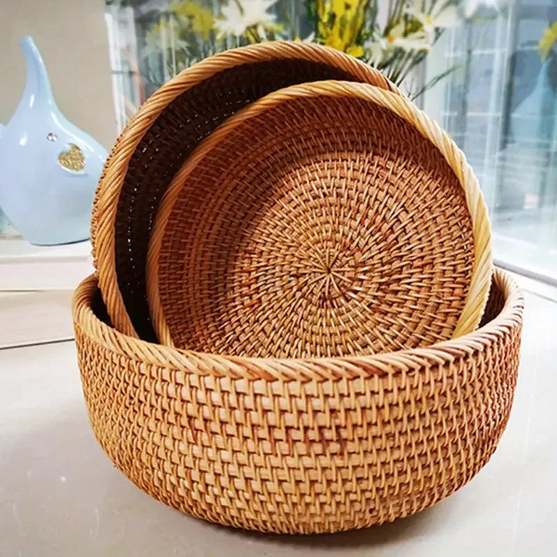 Handwoven Rattan Basket