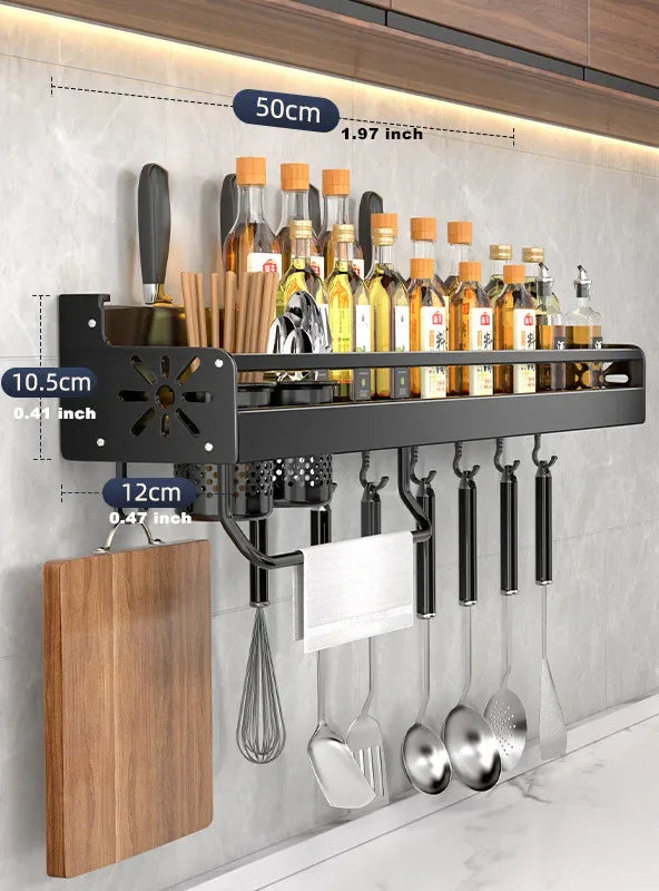 Kitchen Knife & Spice Organizer Rack
