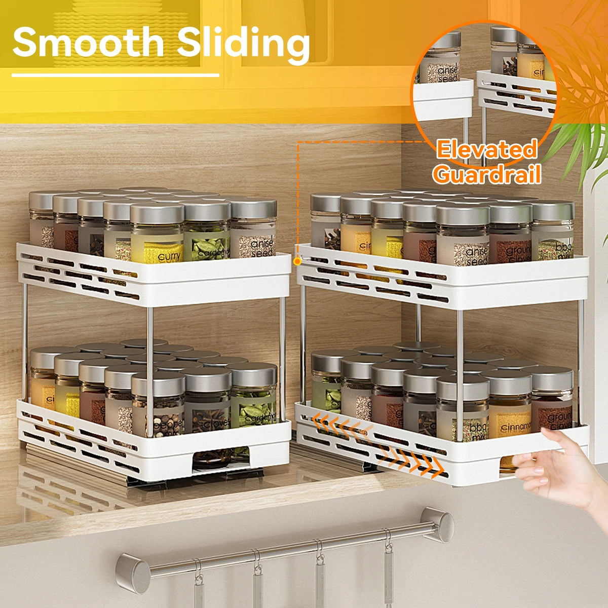 Pull-Out Double Layer Kitchen Organizer