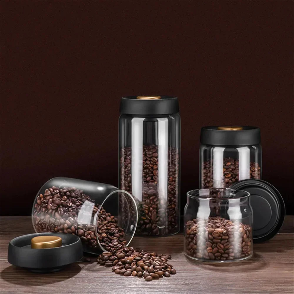 Vacuum Airtight Glass Coffee Container