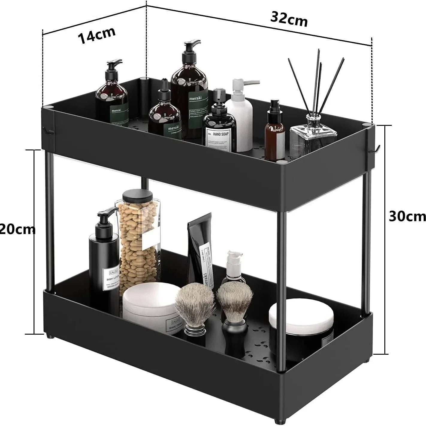 Tier Under Sink Organizer – Sliding Cabinet Storage Rack