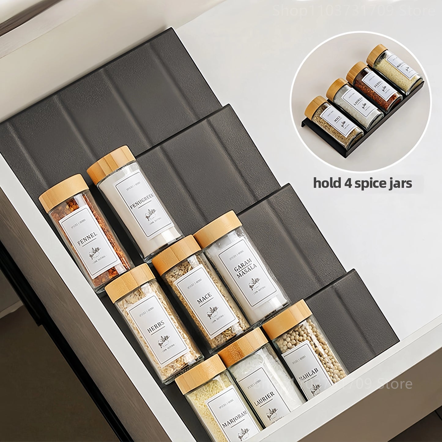 Adjustable Spice Rack Organizer