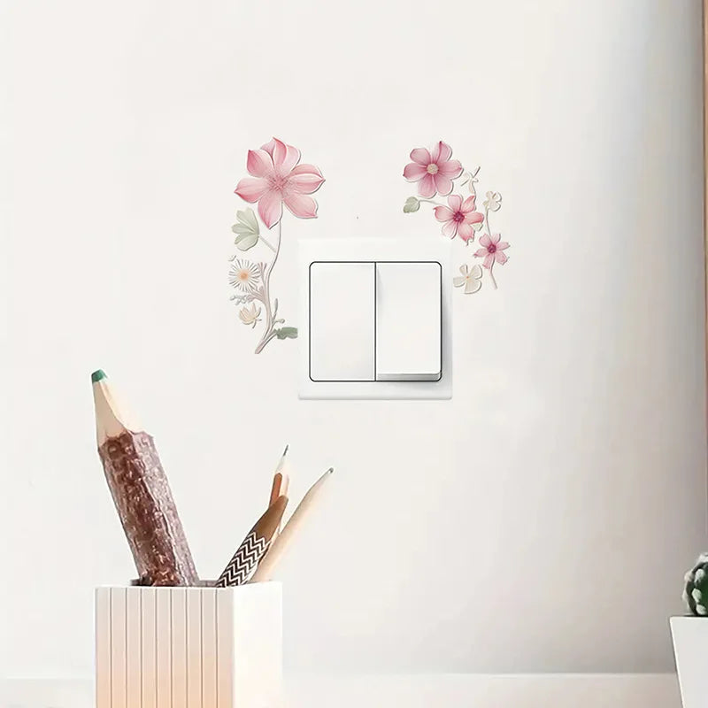 Flower Switch Wall Sticker