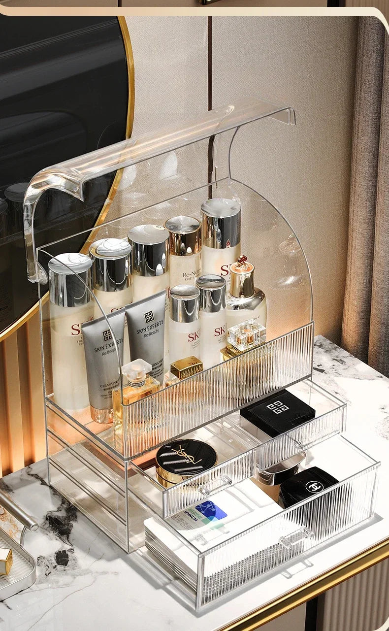 Clear Acrylic Makeup Organizer with Drawers
