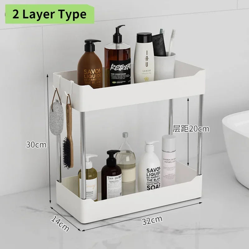 Tier Under Sink Organizer – Sliding Cabinet Storage Rack